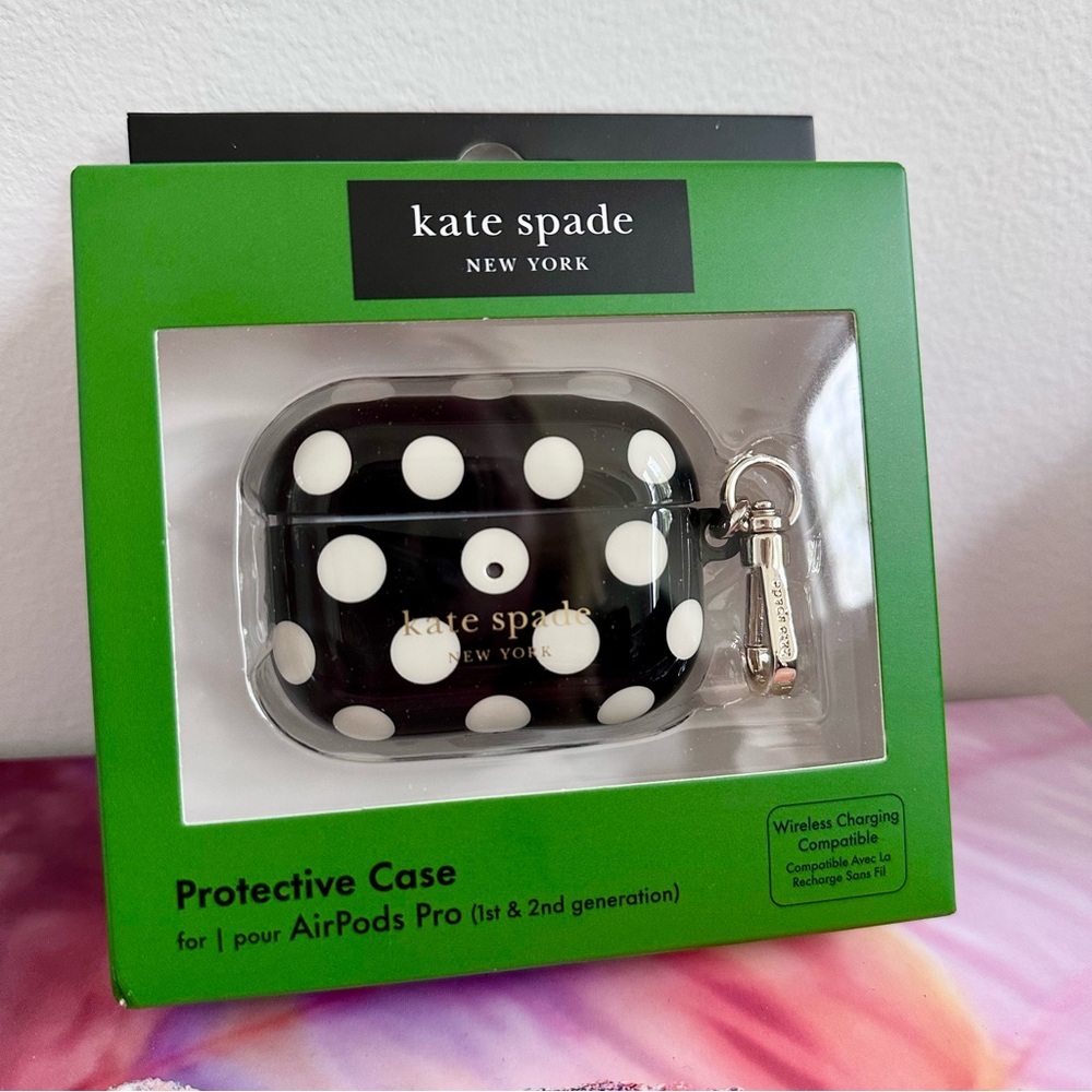 Kate Spade Black and White Polka Dot AirPods Pro Case